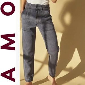 Amo drapey army pants -washed black